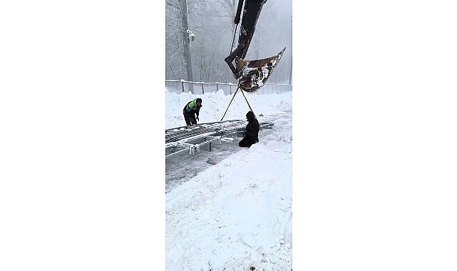 Kuzuyayla'da yürüyen bant, kar keyfine konfor katacak