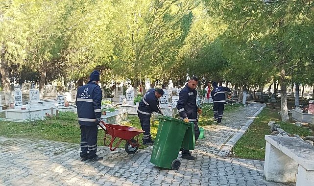 Başkan Çerçioğlu'ndan Mezarlıklarda Ramazan Bayramı Öncesi Temizlik Çalışması