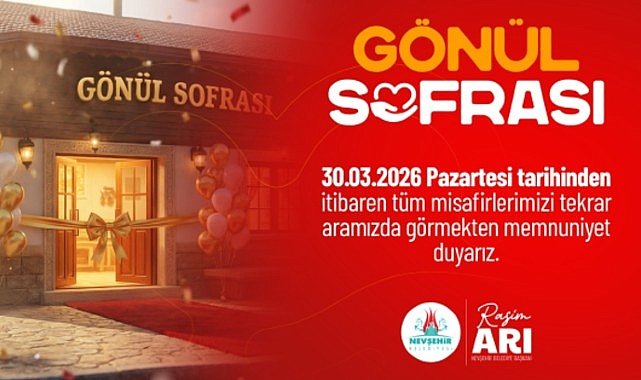 Gönül Sofrası Restoran 30 Mart'da Hizmet Vermeye Başlayacak