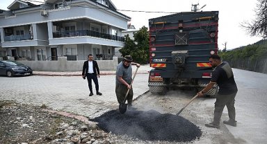 Kuzdere'de yama çalışmaları sürüyor