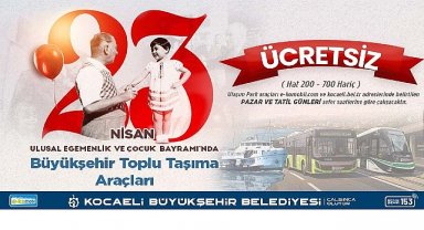 23 Nisan'da Kocaeli'de ulaşım ücretsiz