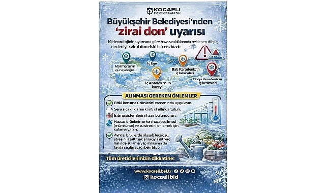 Büyükşehir'den üreticilere “zirai don
