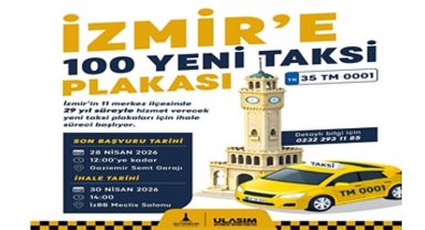 İzmir'in kent merkezine 100 yeni taksi