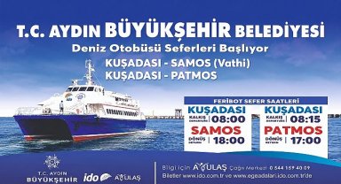 Aydın Büyükşehir Belediyesi'nin Deniz Otobüsü Seferleri Başladı