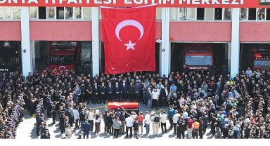 Şehit İtfaiye Erimiz Mehmet Tekeli Son Yolculuğuna Uğurlandı