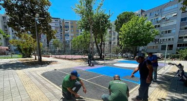 Çocuklar istedi, Başkan Mutlu yaptı: O park voleybol sahasına kavuştu