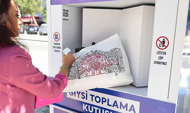 Konaklıların eski giysileri çöpe değil geri dönüşüme gidiyor