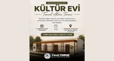 Kültür Evi için temel atma töreni gerçekleştirilecek