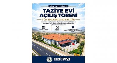 Milas Belediyesi Taziye Evi'nin Açılış Töreni Gerçekleştirilecek