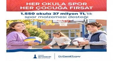 İzmir Büyükşehir Belediyesi'nden okullara 37 milyon TL'lik spor malzemesi desteği