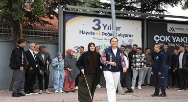 Konya Büyükşehir'de Göreve Yeni Başlayan Zabıta Personeline Görme Engelli Bireylerden Farkındalık Eğitimi